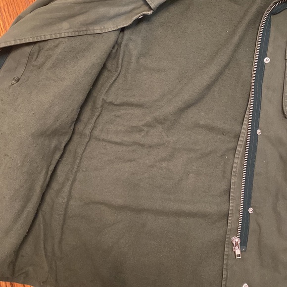 BB Dakota Tawny Stud Trim Olive Green Army Utility Cargo Jacket Military - Picture 9 of 16